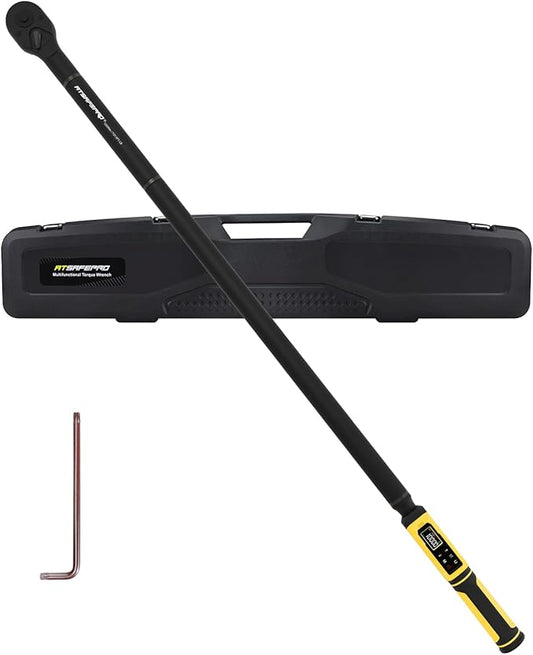 Digital Torque Wrench 3/4-Inch Drive, 15-1000 Nm (11-737.5 ft-lb), ±2% Accuracy, Vibration/Buzzer /LED Alert, 5 Units, 9 Presets & 500 Data Storage, 3/4 Torque Wrench for Truck, Heavy Machinery