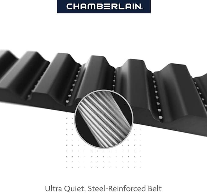 CHAMBERLAIN B2401 Smart Quiet Belt Drive Garage Door Opener, Gray