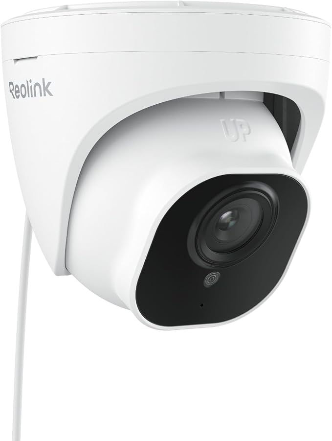 REOLINK Security Camera Outdoor, IP PoE Dome Surveillance Camera, Smart Human/Vehicle Detection, Work with Smart Home, 100ft 5MP HD IR Night Vision, Up to 512GB microSD Card, RLC-520A