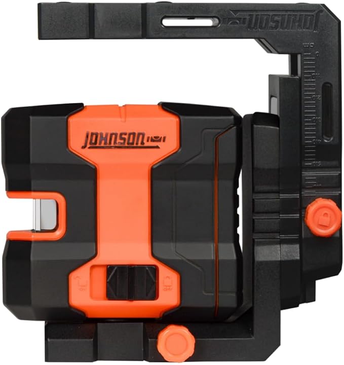 Johnson Level & Tool 40-6422 Magnetic 360° Laser Mounting Bracket for JLN Cross-Line, JDT Dot, and JLD Combination Lasers, Multi-Function Mount, Two Velcro Straps