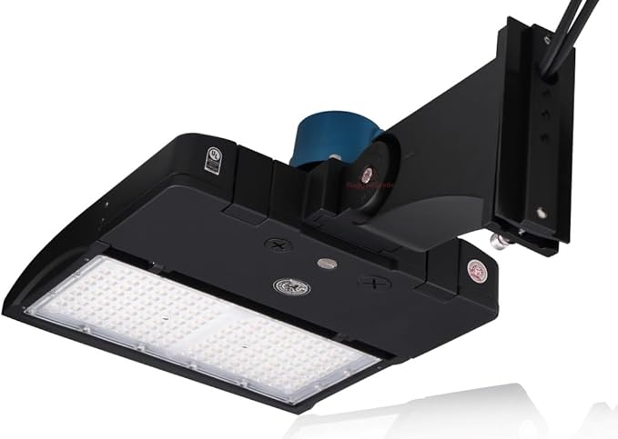 RuggedGrade 150 Watt - NextGen IV Series LED Parking Lot Light with Photocell - 22,500 Lumen - Color Selectable 30K/40K/50K - Arm Mount - Black
