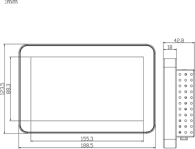 GreenTouch 7 Inch Desktop Wall Mountable Multi PCAP Touch Screen Monitor HDMI/VGA Input 1024 * 600 Resolution Display