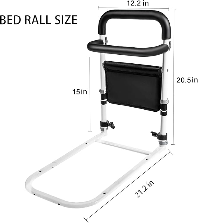 Bed Rails for Elderly Adults Safety, Bed Rail Elderly Bed Assist Rail for Seniors Helps Getting in and Out of Bed Much Easier