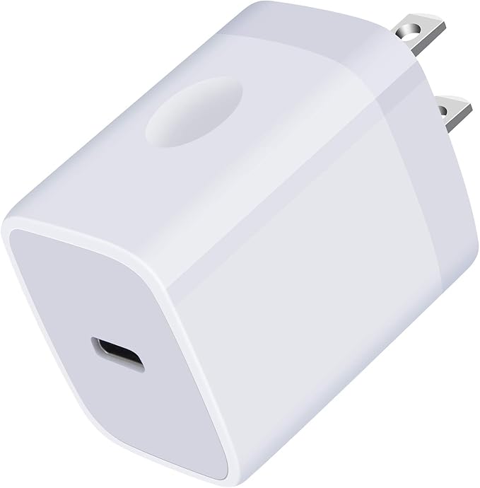 USB C Wall Charger,20W PD 3.0 Fast USB C Charger Plug Type C Charging Block Power Adapter for Samsung Galaxy S25 Edge/S25 Ultra/S24/S23/S22/S21/S20/A16/A15/A14/A55/A35/A36/A56/iPhone 16e/16 Pro Max/15