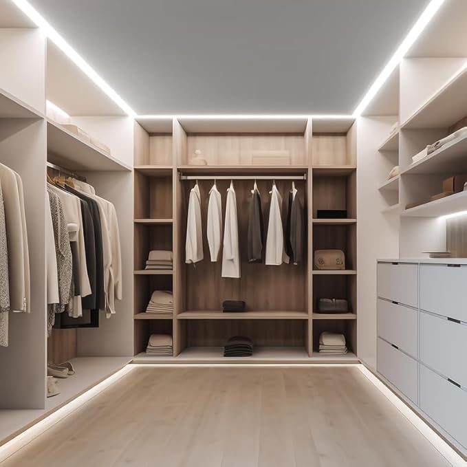 iNextStation White LED Neon Rope Light, 12V 16.4ft 5m Dimmable LED Strip Light Waterproof Flex Silicone DIY Neon Sign for Bedroom Indoor Home Decor