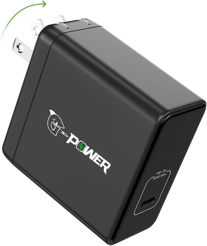 USB C Charger 140W G-POWER PD3.1 GaN Laptop Wall Charger Fast Charging Power Adapter Foldable Plug for MacBook Pro 16'', Power Bank, Dell XPS, for iPad Pro, Galaxy, for iPhone 15 Pro, and More