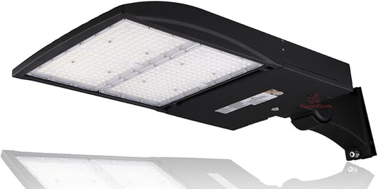 RuggedGrade 300 Watt - NextGen IV Series LED Shoebox Lights with Photocell - 45,000 Lumen - Color Selectable 30K/40K/50K - Arm Mount - Brown