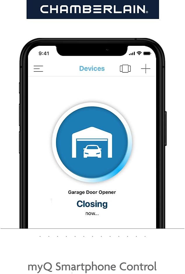 Chamberlain C2405 MYQ Smart Garage Door Opener, Chain Drive, 1/2-HP Motor, Dual Light - Quantity 1