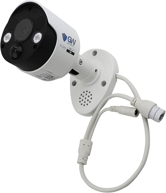 GW Security 4K 8MP 2-Way Audio Spotlight Color Night Vision Outdoor/Indoor PoE IP Bullet Security Camera (GW8538IP)