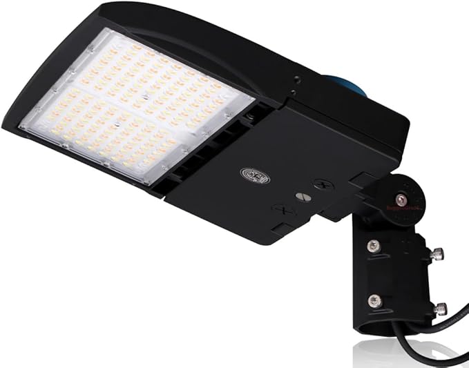 RuggedGrade 100W - NextGen IV Series LED Parking Lot Lights with Photocell - Color Selectable 30K/40K/50K - Slip Fit - Black