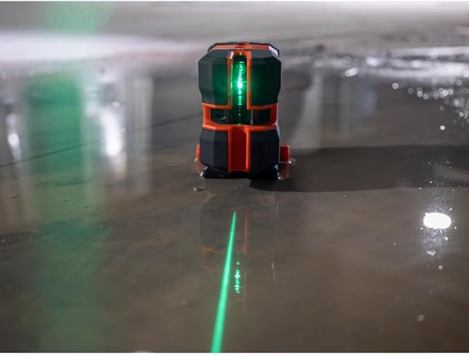 Johnson Level & Tool JLD300-GN2D Laser Level, Self-Leveling Cross-Line & 2 Dot Laser with GreenBrite® Technology, Magnetic Base, Hard-shell Carry Case, Lithium Ion Battery, Magnetic Target