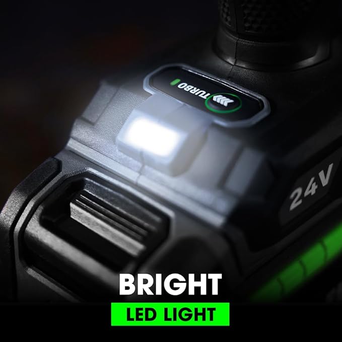 FLEX 24V Brushless Cordless 1/2-Inch 1,400 In-Lbs Torque 2-Speed Hammer Drill Turbo Mode Kit with 2.5Ah, 5.0Ah Lithium Batteries and 160W Fast Charger - FX1271T-2B