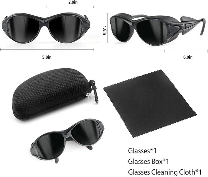 Red Light Therapy Glasses, Eyes Protection for Tanning Goggles, IPL Laser Safety Glasses 200-2000nm, Eye Protection for Red Light Therapy.