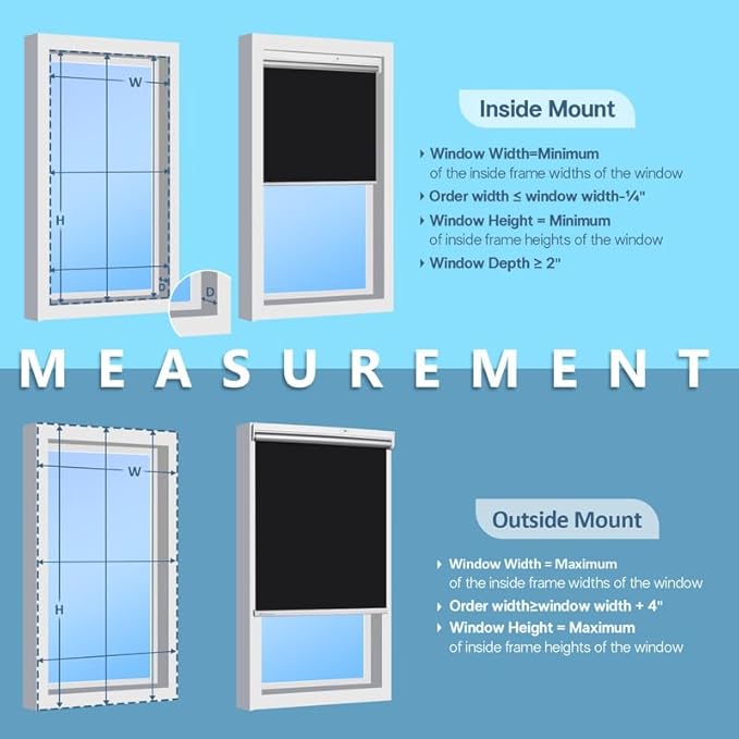 Motorized Blinds with Remote Control【Solar Panel Included】 100% Blackout Smart Roller Blinds Automatic Blinds for Windows Cordless Electric Shades Compatible with Alexa Black,34" W*72" H