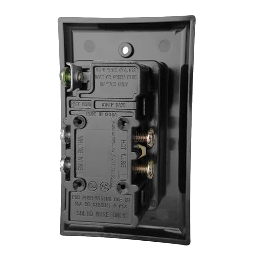 Construct Pro Single Gang Recessed Dual Power Tamper-Resistant Outlet (Black)