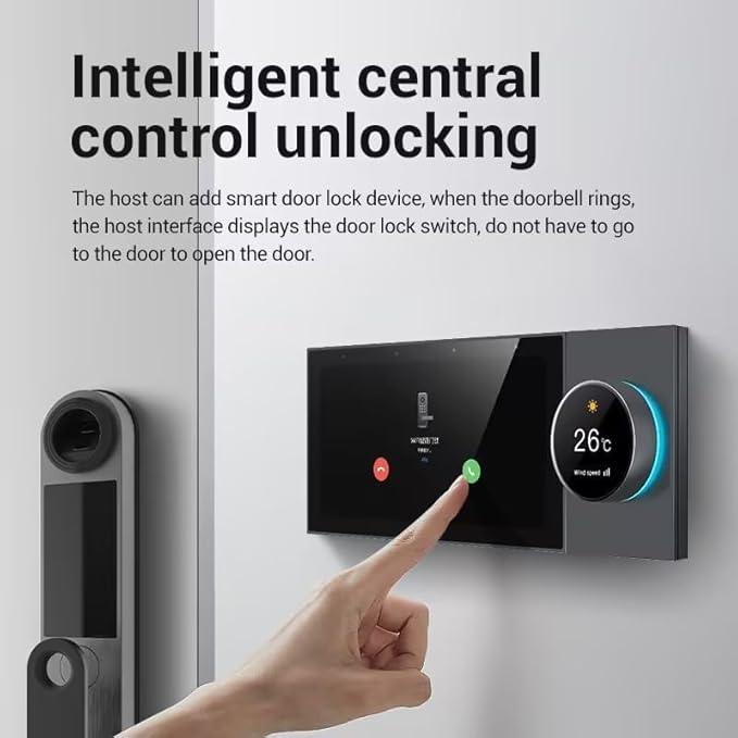Smart Home Control Panel,7'' Dimmer and Background Music Player,Multifunctional Intelligent Control Touch Screen,Smart Life Tuya App Control Timer Switch for Smart Appliances