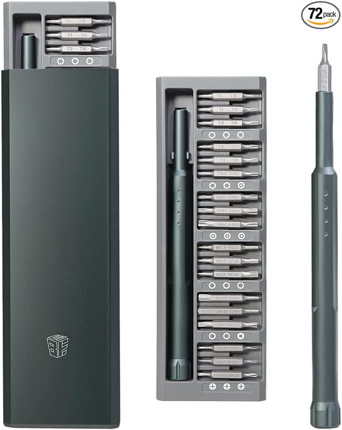 BES 72 in 1 Precision Screwdriver Set,Mini Screwdriver Set,Repair Tool Kit with Case Screwdriver Set for Computer, Laptop, Xbox, Macbook