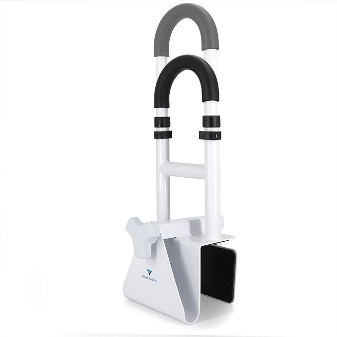 Vaunn Medical Bathtub Handle Grab Bar and Safety Rails for Seniors, Height Adjustable Tub Handles
