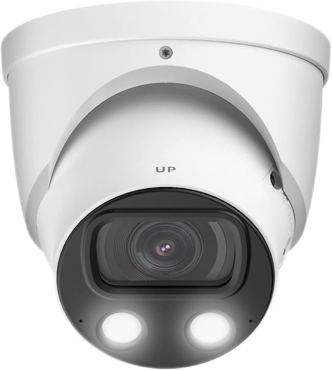 EmpireTech IPC-Color4K-T 4K Full-Color Ultra Low Light 8MP 1/1.2" CMOS Smart AI Starlight Turret IP Camera,Build-in Warm LED, Built-in Mic,SMD 3.0,PoE and ePoE,IPC-Color4K-T 3.6mm White