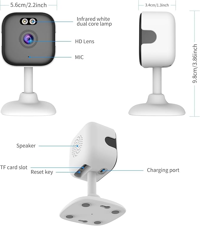 VSTARCAM 5G Indoor Security Camera for Pet Camera, Dual-Band WiFi (2.4GHz/5GHz), 2K UHD Dog Camera w/5× Zoom, Motion Detection, 2-Way Audio, Color Night Vision, Cloud & SD Card Storage, Works w/Alexa