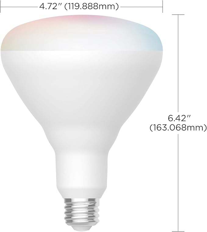 Satco S11284 Starfish WiFi-Control BR40 LED Color-Changing and Tunable White Smart Light Bulb, 12 Watts, 2700K-5000K