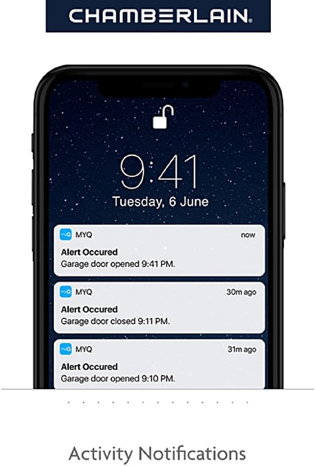 CHAMBERLAIN B2401 Smart Quiet Belt Drive Garage Door Opener, Gray