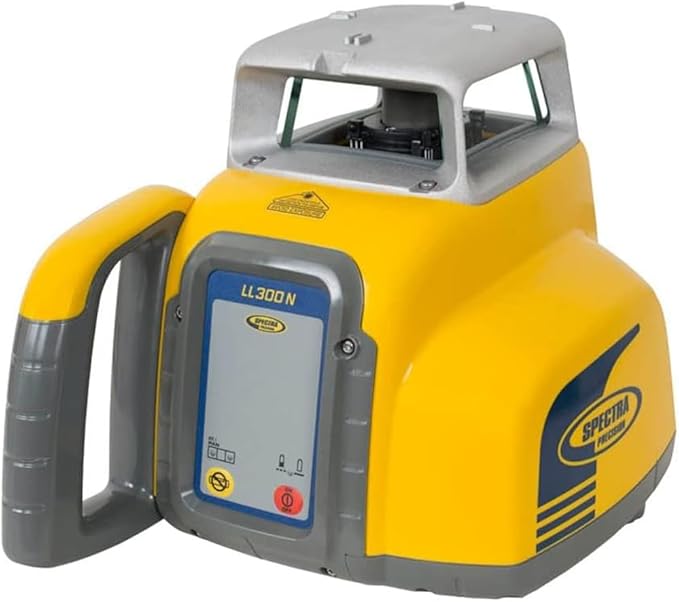 Spectra Precision LL300N-3 Laser Level, Self Leveling Kit with HL450 Receiver, Clamp, 4.7 Meter Grade Rod / Metric and Tripod , Black