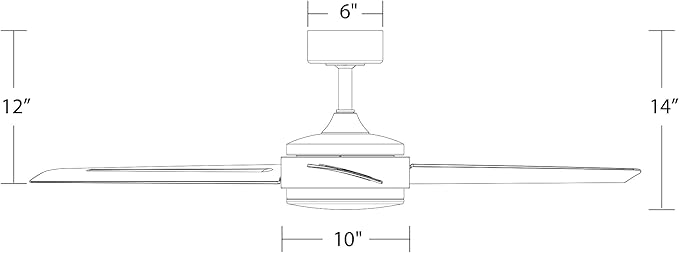 WAC Smart Fans Mod Indoor and Outdoor 3-Blade Smart Home Ceiling Fan 54in Satin Brass Matte Black with 3000K LED Light Kit and Remote Control works with Alexa and iOS or Android App