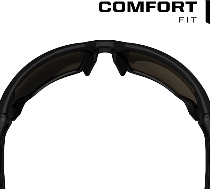 Mechanix Wear: Vision Type-X Safety Glasses with Advanced Anti Fog, Scratch Resistant, Black Frame, Protective Eyewear, Lightweight Glasses, Ventilated Temples, For Outdoor Use (Blue Mirror Lens)