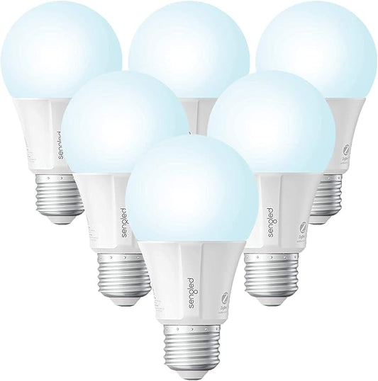 Sengled Zigbee Smart Light Bulbs, Smart Hub Required, Works with SmartThings and Echo with Built-in Hub, Voice Control with Alexa and Google Home, Daylight 60W Equivalent A19 Alexa Light Bulb, 6 Pack