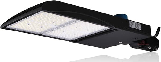 500 Watt - NextGen III Series LED Shoebox Lights with Photocell - Wattage Selectable - 70,000 Lumen - 5000K - Slip Fit - Black