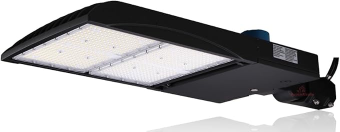 RuggedGrade 277-480V - 500 Watt NextGen III Series LED Shoebox Lights with Photocell - 70,000 Lumen - 5000K - Slip Fit - Black