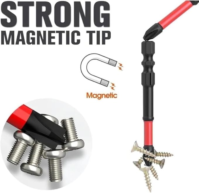 10-Piece Impact Screwdriver Set with Magnetic Tip,1/4 Inch Hex Shank, S2 Steel Magnetic Cross Slot Bitsfor Automotive Repair, Construction, DIY Projects (5PCS 6mm+10mm)