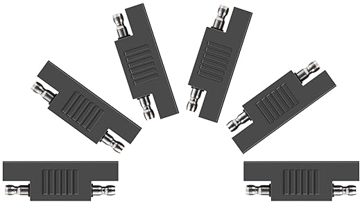 SAE Polarity Reverse Adapter - Quick Disconnect SAE Connector for Solar Panel, Battery Charger & Maintainer (6-Pack)