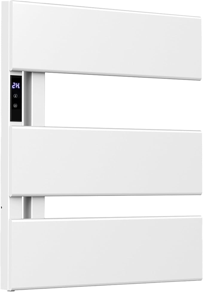 Electric Heated Towel Warmer Rack - Wall-Mounted with Timer & Temperature Control, Plug-in/Hardwired, Fast Heating, Smart Touch Panel
