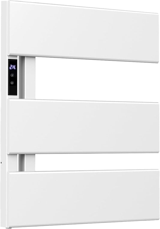 Electric Heated Towel Warmer Rack - Wall-Mounted with Timer & Temperature Control, Plug-in/Hardwired, Fast Heating, Smart Touch Panel