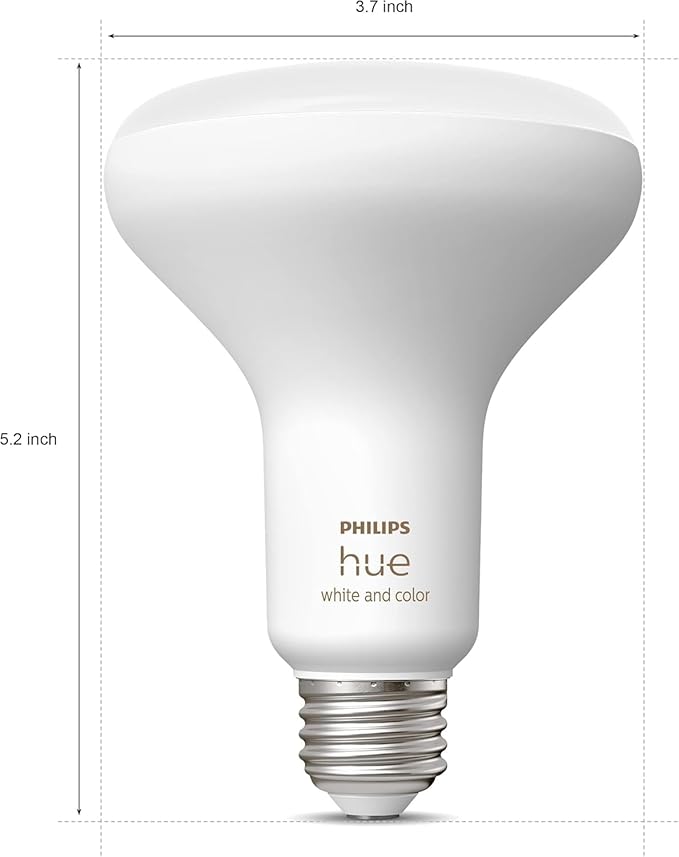 Philips Hue White and Color Ambiance BR30 LED Smart Bulbs (Bluetooth Compatible), Compatible with Alexa, Google Assistant, and Apple HomeKit, 1-Pack