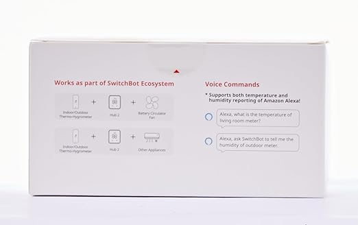 SwitchBot Wi-Fi Humidity Sensor 4 Pack with Hub 2 (Matter Enabled), IP65 Indoor Outdoor Thermometer Wireless, Humidity/Temperature/Dewpoint/VPD Sensor with Smart Alerts, Compatible with Alexa