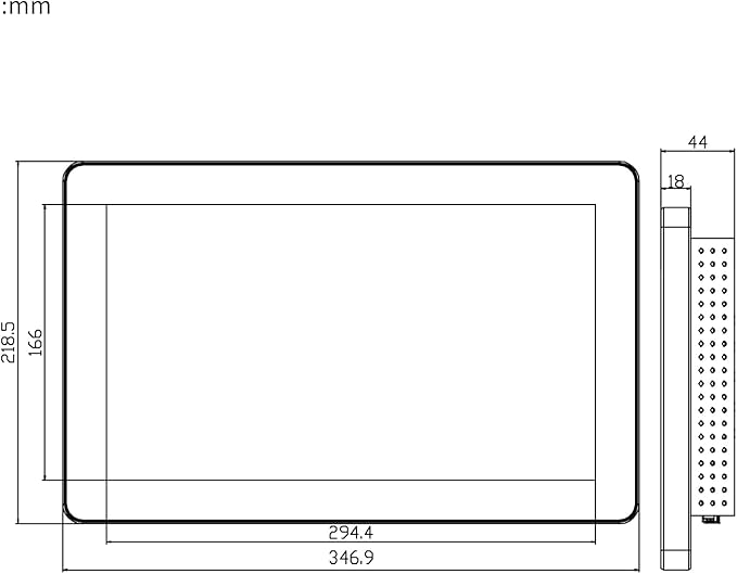 GreenTouch 13.3 Inch PCAP Touch Screen LCD Display- Open Frame TFT LCD Monitor with 12V 4A Powered - 1920 * 1080 HD