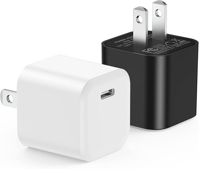 USB C Charger Cube, Agtray 2-Pack Mini Type C Fast Charging Blocks Phone Charger Box Wall Plug Travel Power Adapter for iPhone 16 15 14 13 12 11 Pro XR, iwatch 10 9, Samsung Galaxy S25 S24 A16 A15 A14