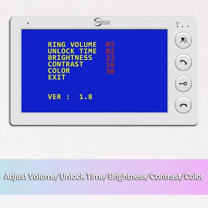 Video Apartment Intercom System,6 Units 7 inch Monitor Wired Video Door Phone Kit,Indoor Outdoor Video Doorbell,ID Keyfobs Unlock,2 Way Audio,6-Screen for Home Apartment (1 Doorbell+10 Monitor)