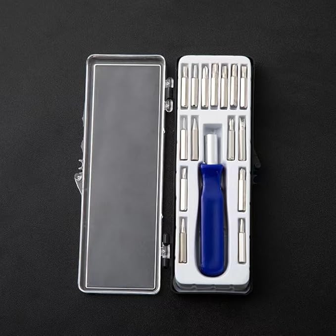 16 in 1 Premium Precision Screwdriver Set, Small Pocket Screwdriver Set with Phillips Flathead Tox Screwdriver Bits, Mini Screwdrivers Kit for Electronics, PC,Laptop,Watch, Eyeglass Repairing Tool