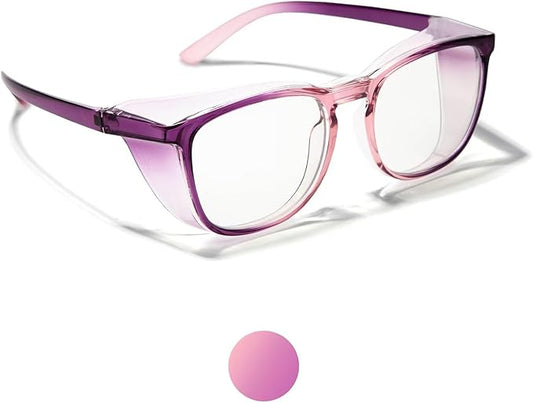 LianSan Oversize Anti-Fog Safety Glasses for Nurses, Z87.1 Certified Goggles for Women, Square UV Protection