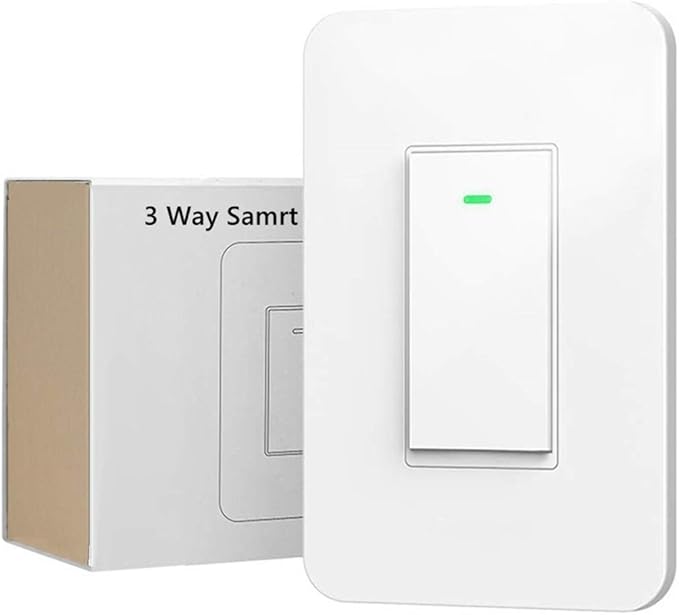 Nexete 3-Way Smart Wi-Fi Wall Light Switch Work with Amazon Alexa Google Assistant, Timing Function No Hub Required (3 Way Smart Switch 1- Pack)