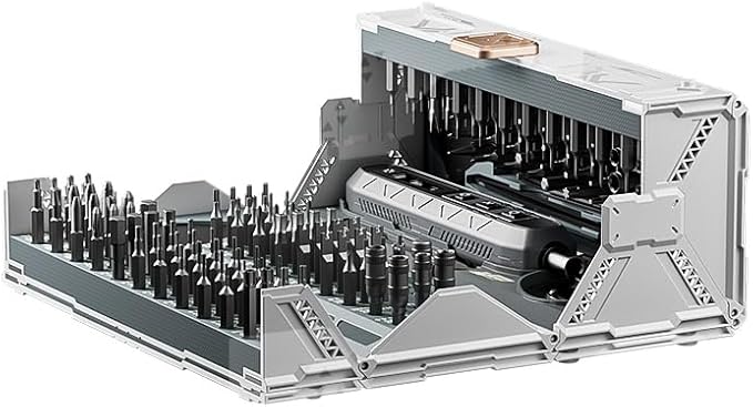 180 In 1 Mini Electric Precision Screwdriver Set, Automatic Screwdriver, Torque Of 0.35N Repair Tools,With 48 Magnetic Bits,Shadowless Lamp For Repair Phone,Laptop,Watch,Camera (E180 IN 1)