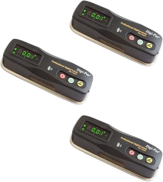 Digi-Pas 2-Axis Smart Machinist Level DWL1300XY Bluetooth 0.002"/ft (40 second) - 3 pack