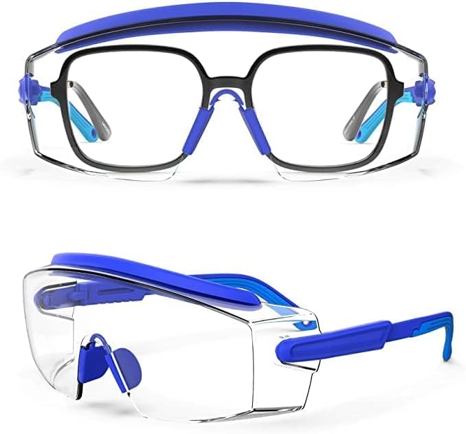 Anti Fog Safety Glasses Safety Goggles Over Glasses Protective Glasses with Anti Scratch Lenses Adjustable