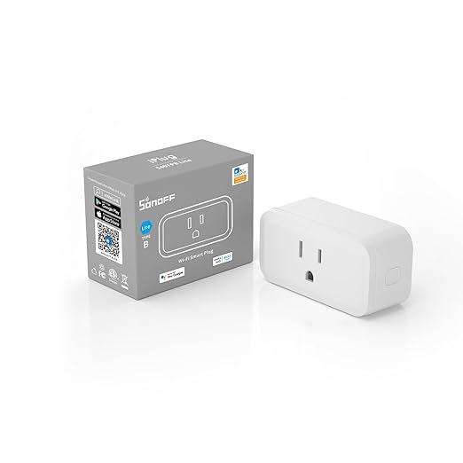SONOFF S40 Smart Plug with Energy Monitoring, 15A Smart Outlet ETL Certified, Compatible with Alexa & Google Home, IFTTT Supporting, No Hub Required, 2.4Ghz WiFi Only