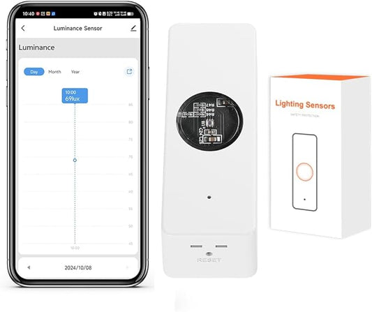 ZigBee Luminance Sensor Tuya Smart Light Sensor Linkage Control Brightness Sensor Work with Tuya Device Compatible with Alexa Google Assistant,Zigbee Hub Required