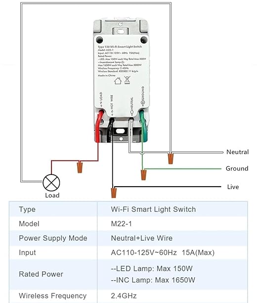Nexete Smart Light Switch,2.4GHz Wi-Fi Single Pole Touch Switch, Timmer Voice & Smart Life App Control,Compatible with Alexa Google Assistant,Neutral Wire Required,White (Single & Dual Switches)